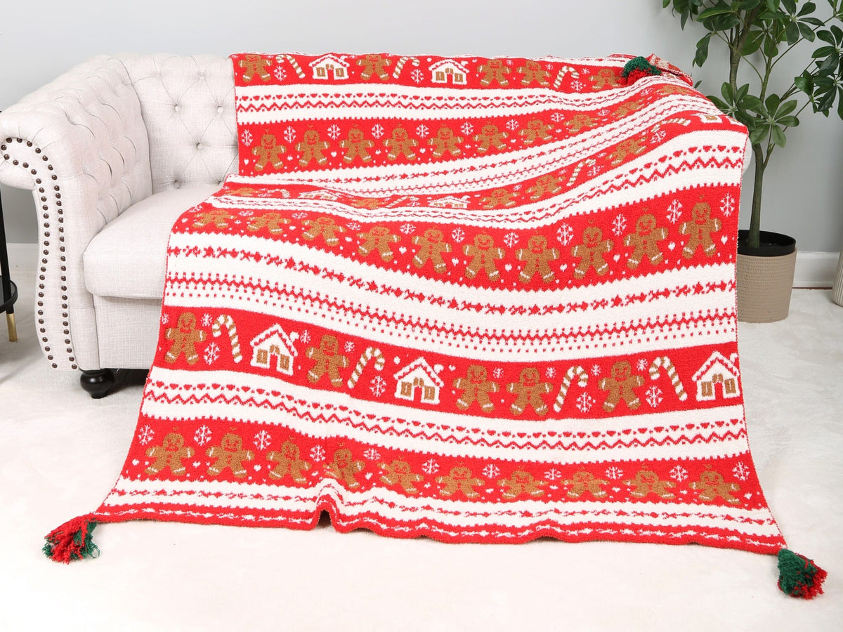 JCL6304 Christmas Tassel Throw Blanket - MiMi Wholesale