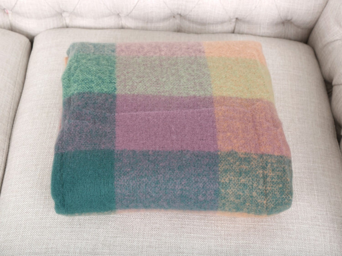 JCL6341 Brushed Plaid Throw Blanket with Fringe - MiMi Wholesale