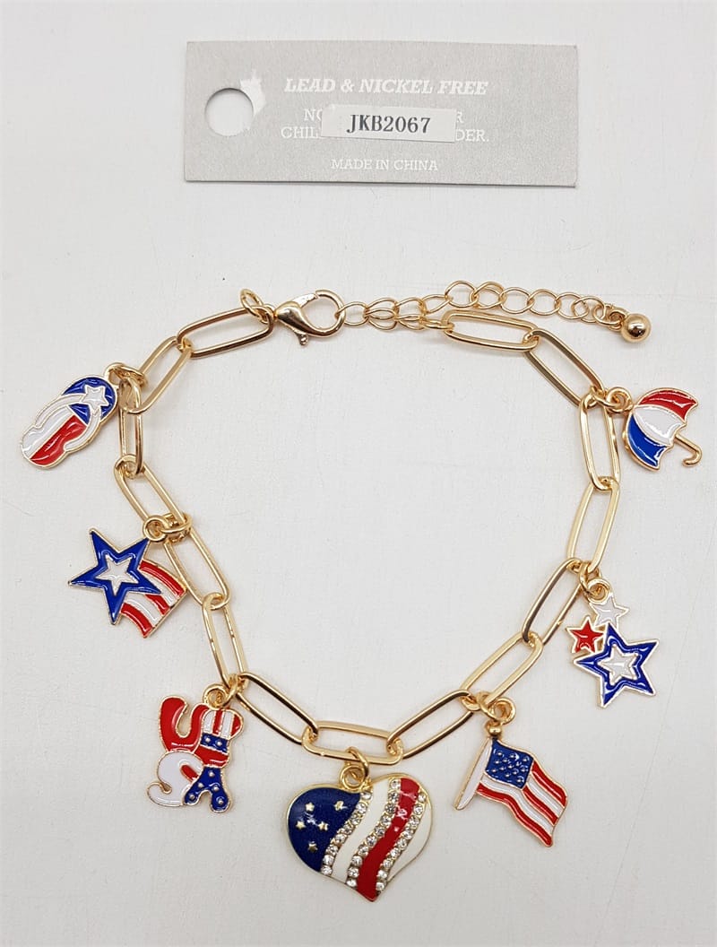 JKB2067 Americana Claudia Charm Bracelet - MiMi Wholesale