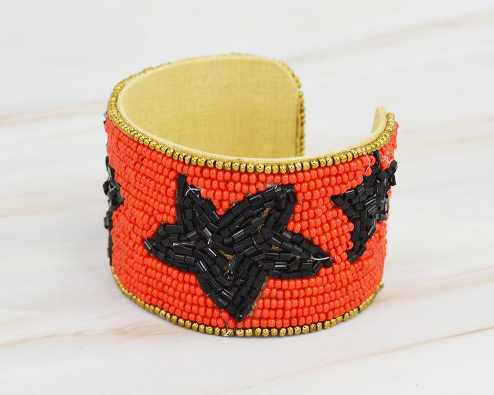 JMB1001 Gameday Star Beaded Cuff - MiMi Wholesale