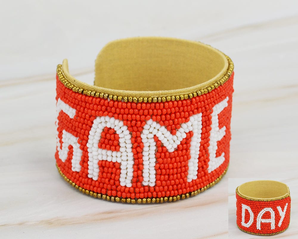 JMB1004 Gameday Beaded Cuff - MiMi Wholesale