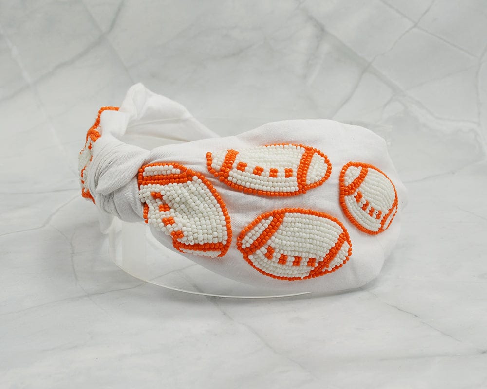 JMH1003 Gameday Beaded Football Headband - MiMi Wholesale