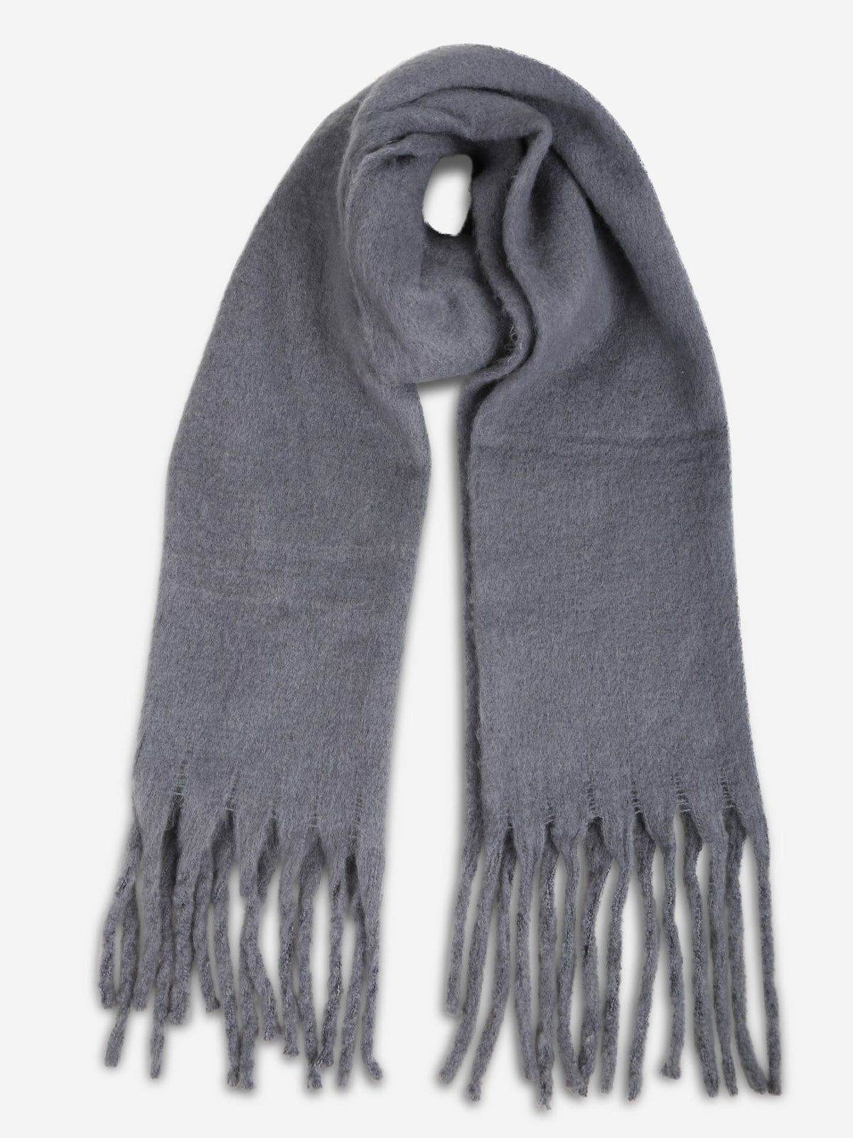 JS2416 Solid color Oblong Scarf with Fringe - MiMi Wholesale