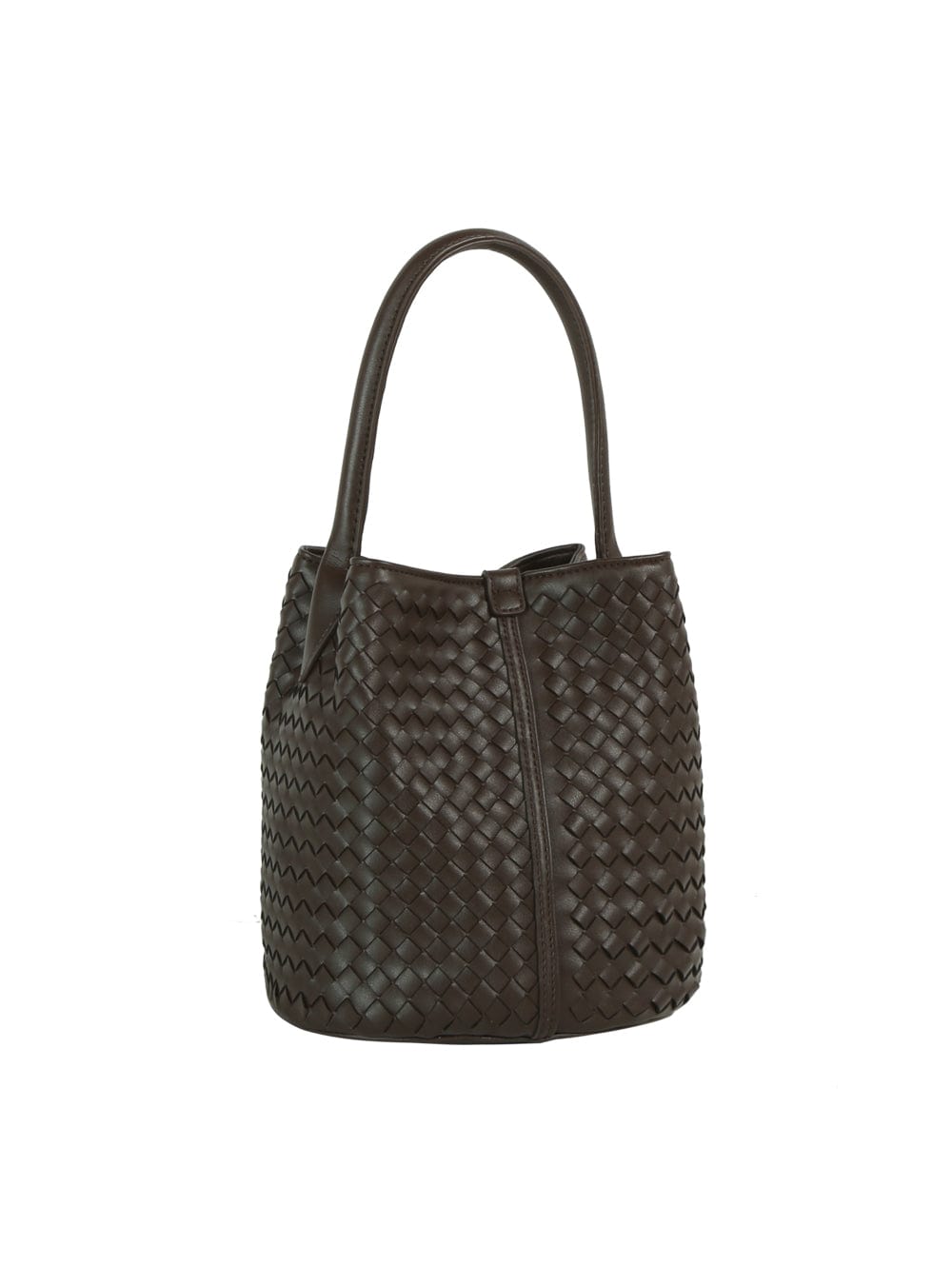 JYE0565 2 in 1 Woven Bucket/Satchel Bag With Pouch - MiMi Wholesale