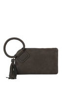 JYM0346 Soft Vegan Leather Wristlet/Clutch With Tassel - MiMi Wholesale