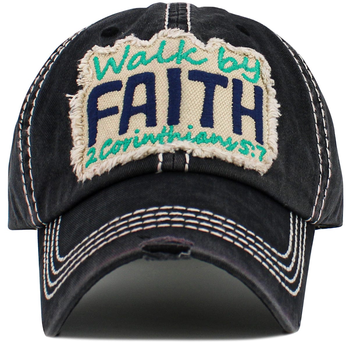 KBV1625 Walk By Faith Vintage Baseball Cap - MiMi Wholesale