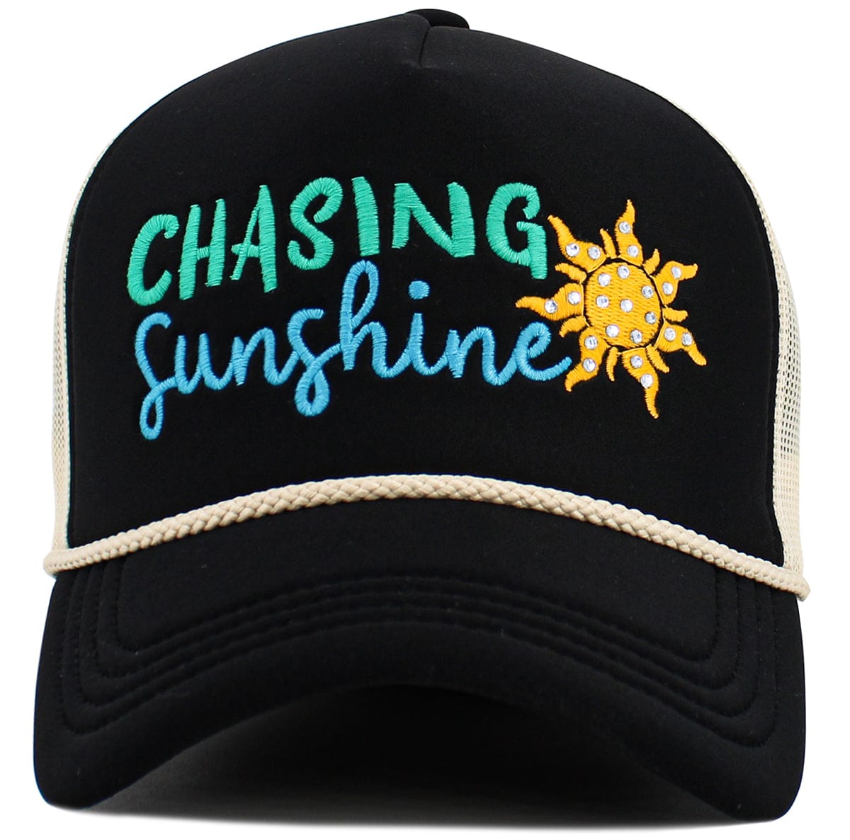 KBV1627 Chasing Sunshine Foam Mesh Trucker Cap - MiMi Wholesale