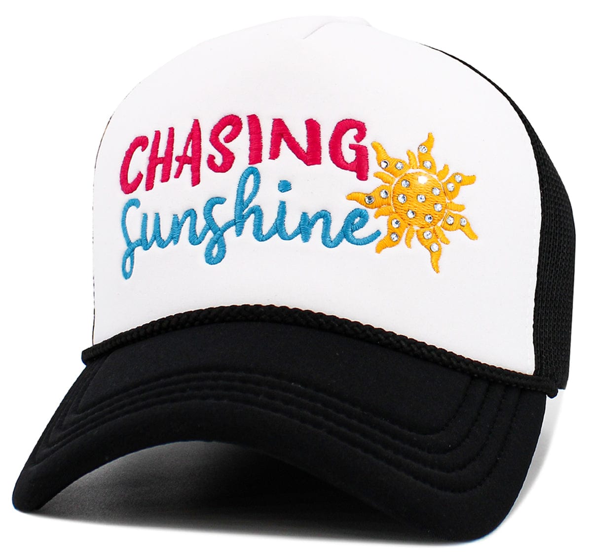 KBV1627 Chasing Sunshine Foam Mesh Trucker Cap - MiMi Wholesale