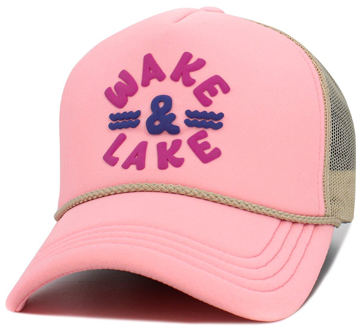 KBV1629 Wake and Lake Foam Trucker Mesh Cap - MiMi Wholesale