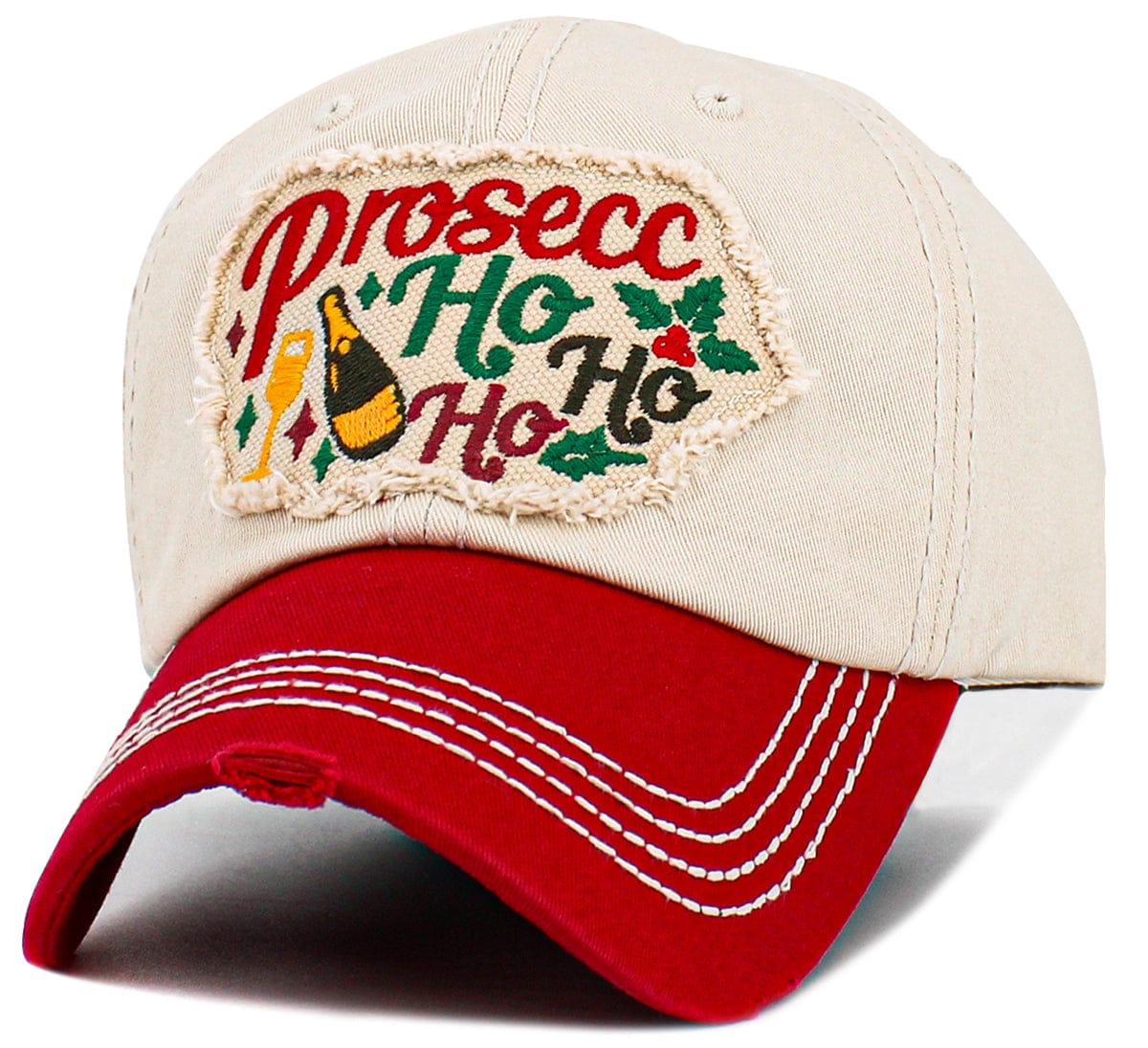 KBV1634 Prosecc Ho Ho Ho Vintage Baseball Cap - MiMi Wholesale