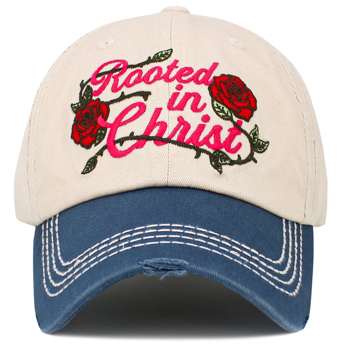 KBV1651 Rooted In Christ Vintage Baseball Cap - MiMi Wholesale