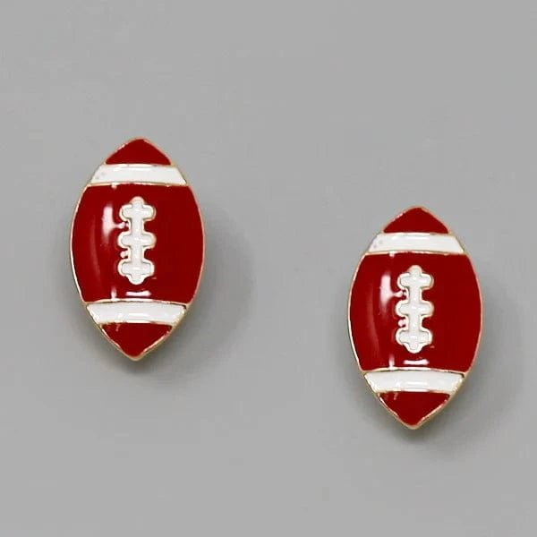 KE1000 Football Gameday Post Earrings - MiMi Wholesale
