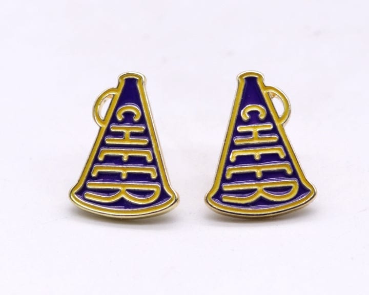 KE1004 Cheer Horn Gameday Post Earrings - MiMi Wholesale