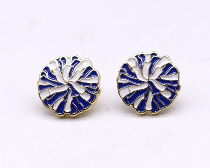 KE1006 Pom Pom Gameday Post Earrings - MiMi Wholesale