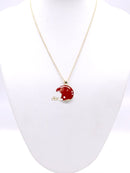 KN1001 Game Day Football Helmet Pendant Necklace - MiMi Wholesale