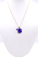 KN1001 Game Day Football Helmet Pendant Necklace - MiMi Wholesale