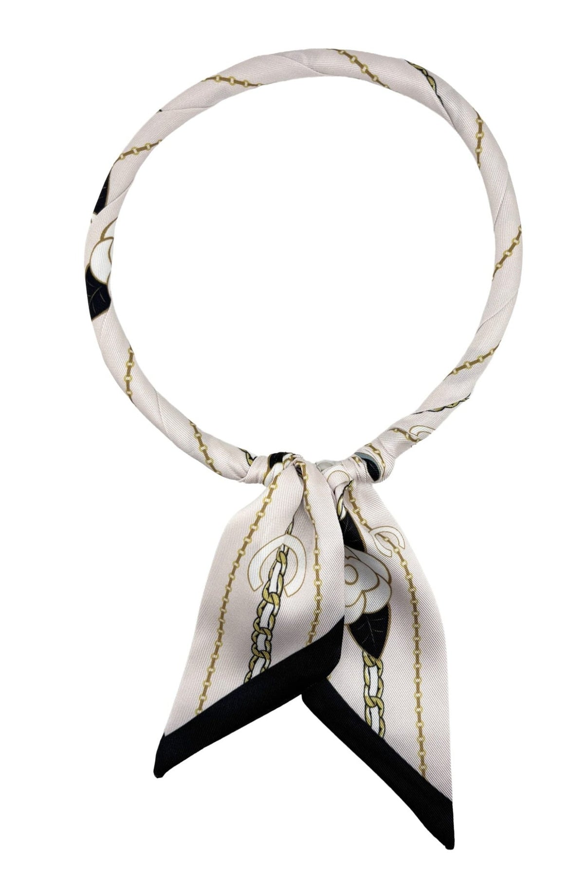 KNSS411 Chain Print Scarf Necklace - MiMi Wholesale