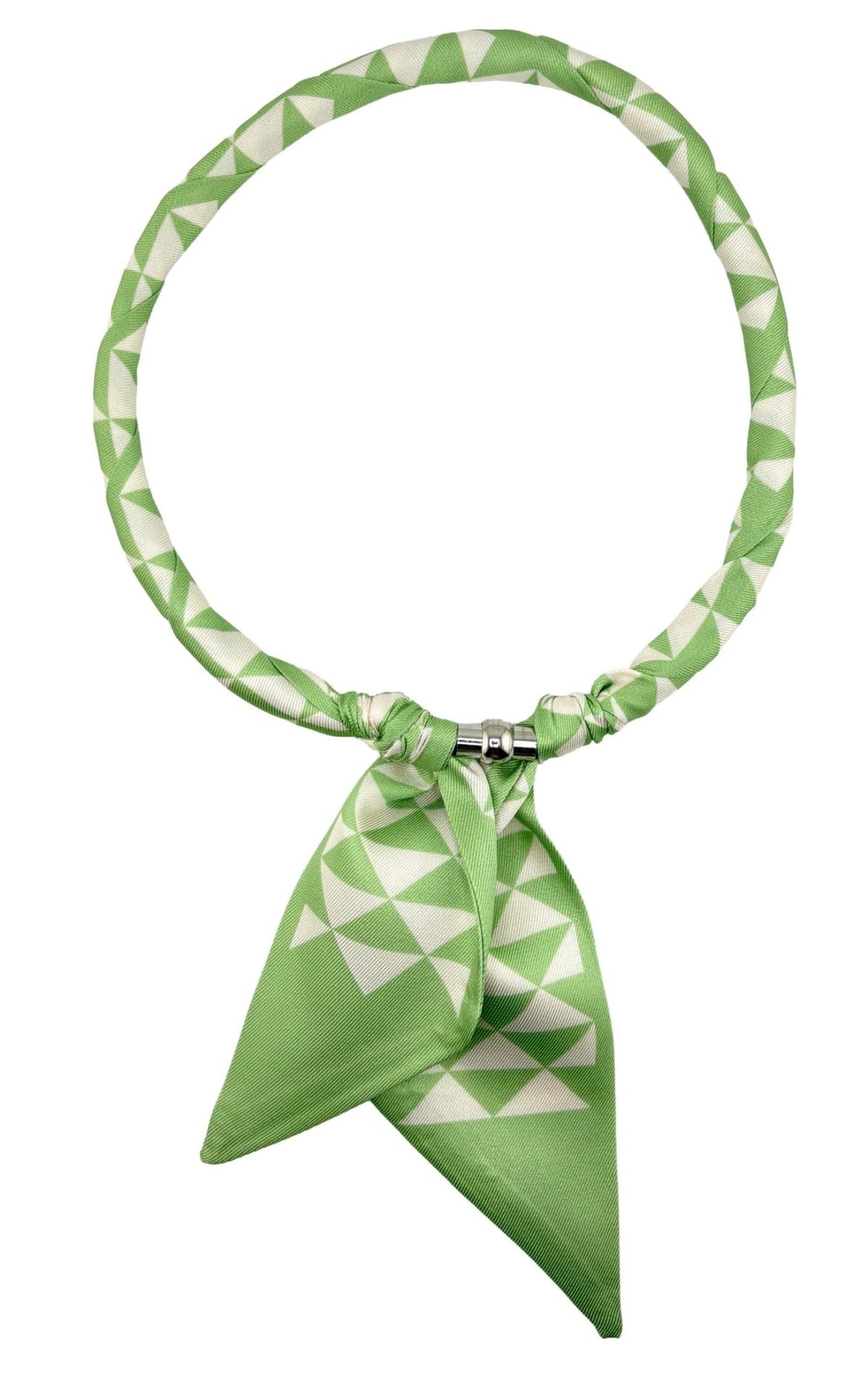 KNSS415 Geometric Print Scarf Necklace - MiMi Wholesale