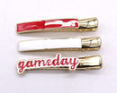 KPIN1004 Game Day Collegiate 3 Piece Hairclip Set - MiMi Wholesale
