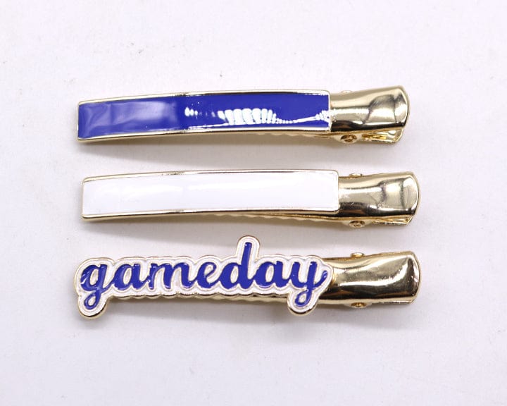 KPIN1004 Game Day Collegiate 3 Piece Hairclip Set - MiMi Wholesale
