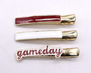 KPIN1004 Game Day Collegiate 3 Piece Hairclip Set - MiMi Wholesale