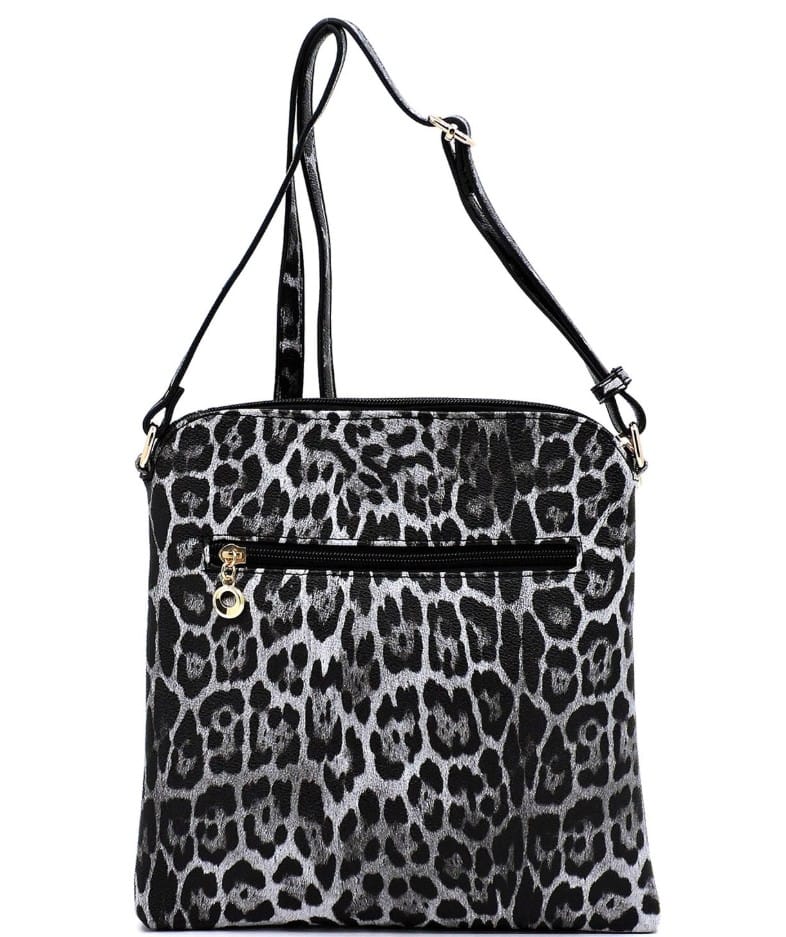 LE062 Tessa Leopard Print Tassel Crossbody Bag - MiMi Wholesale