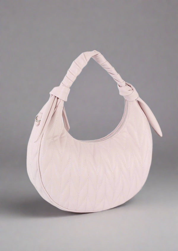 LH126Z Matelasse Crescent Handbag/Crossbody - MiMi Wholesale
