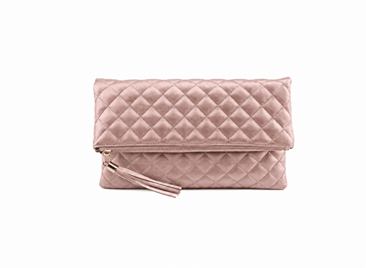 LP048QS Madison Quilted Fold-Over Clutch - MiMi Wholesale