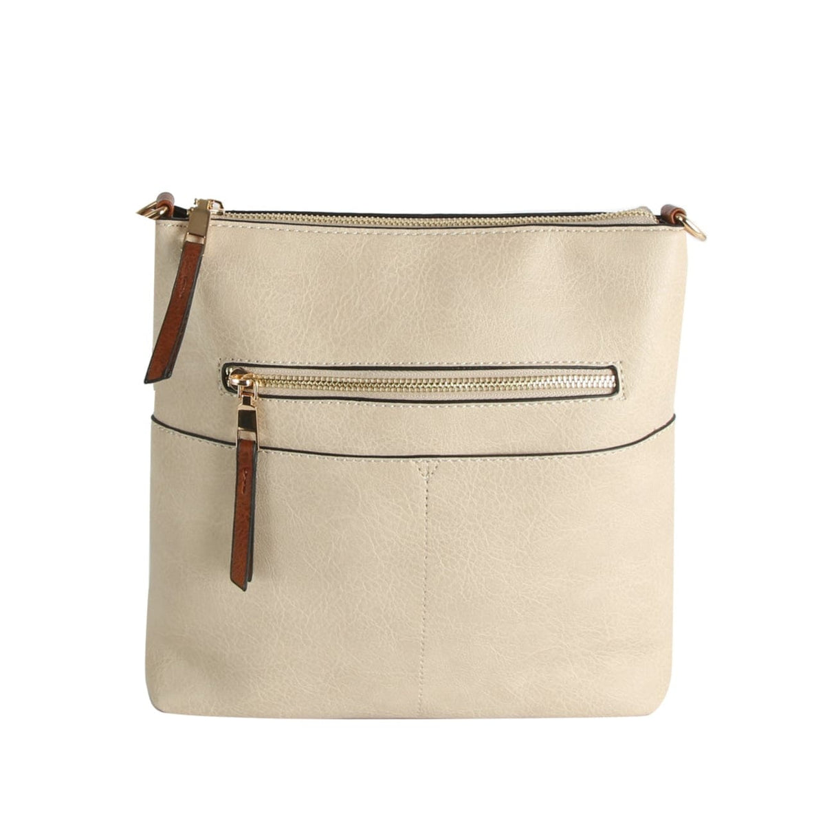 LQF038Z Elina Zipper Front Crossbody Bag - MiMi Wholesale