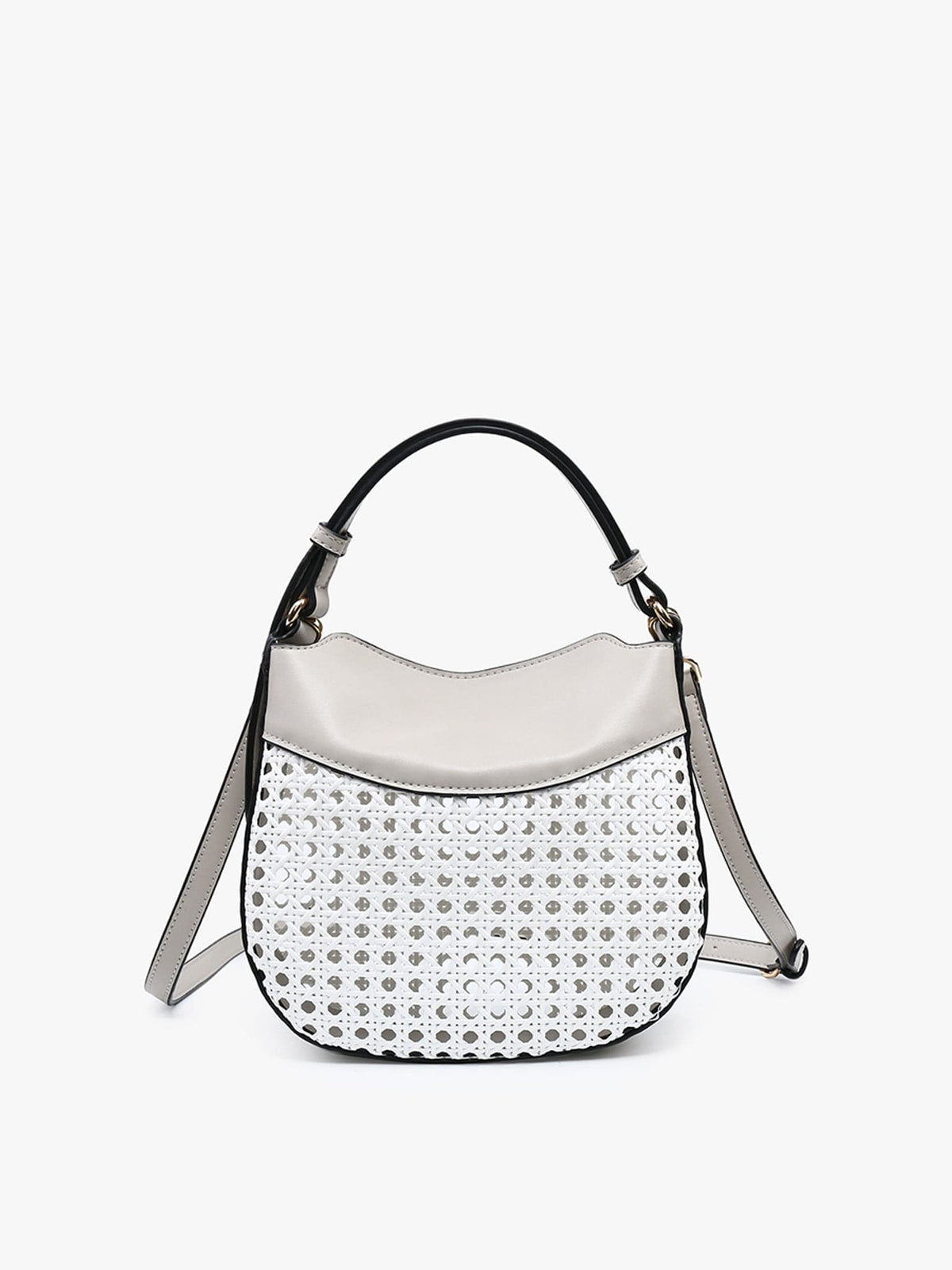 M2472 Evans Rattan/Vegan Leather Crossbody - MiMi Wholesale