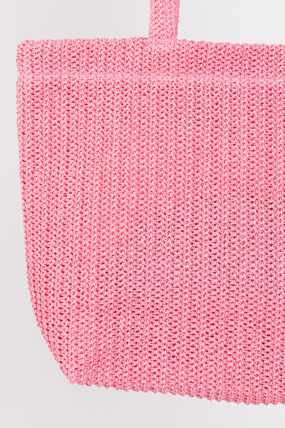 MB0271 Solid Crochet Straw Tote Bag - MiMi Wholesale