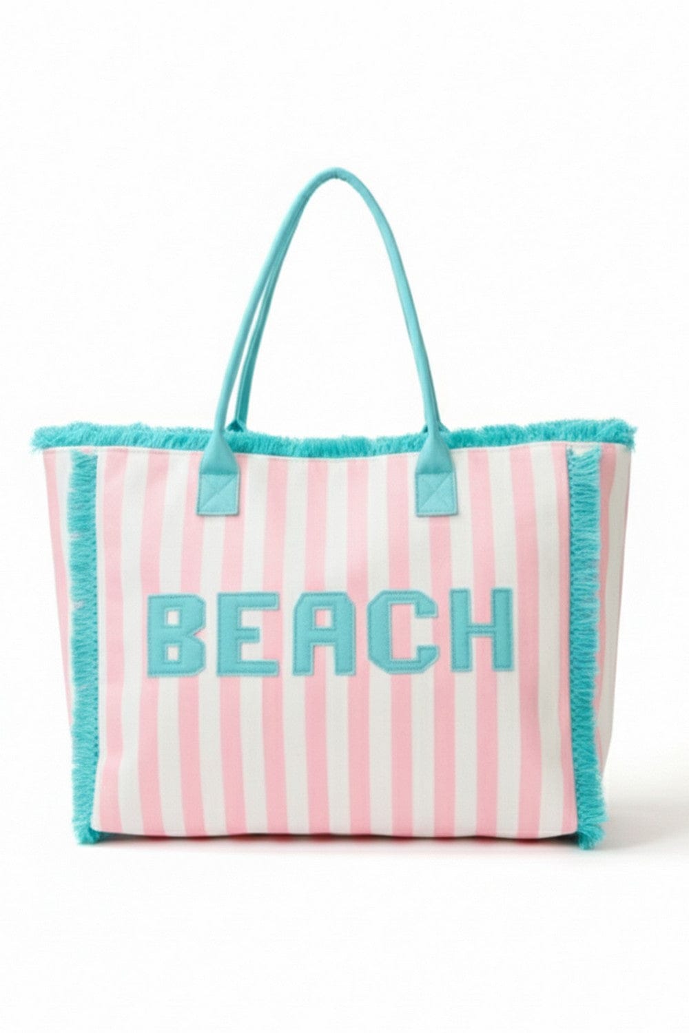 MB0331 Striped Terry Cloth Beach Tote Bag - MiMi Wholesale