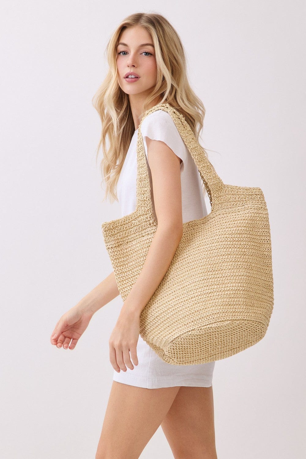 MB0339 Shannon Handmade Straw Tote Bag - MiMi Wholesale