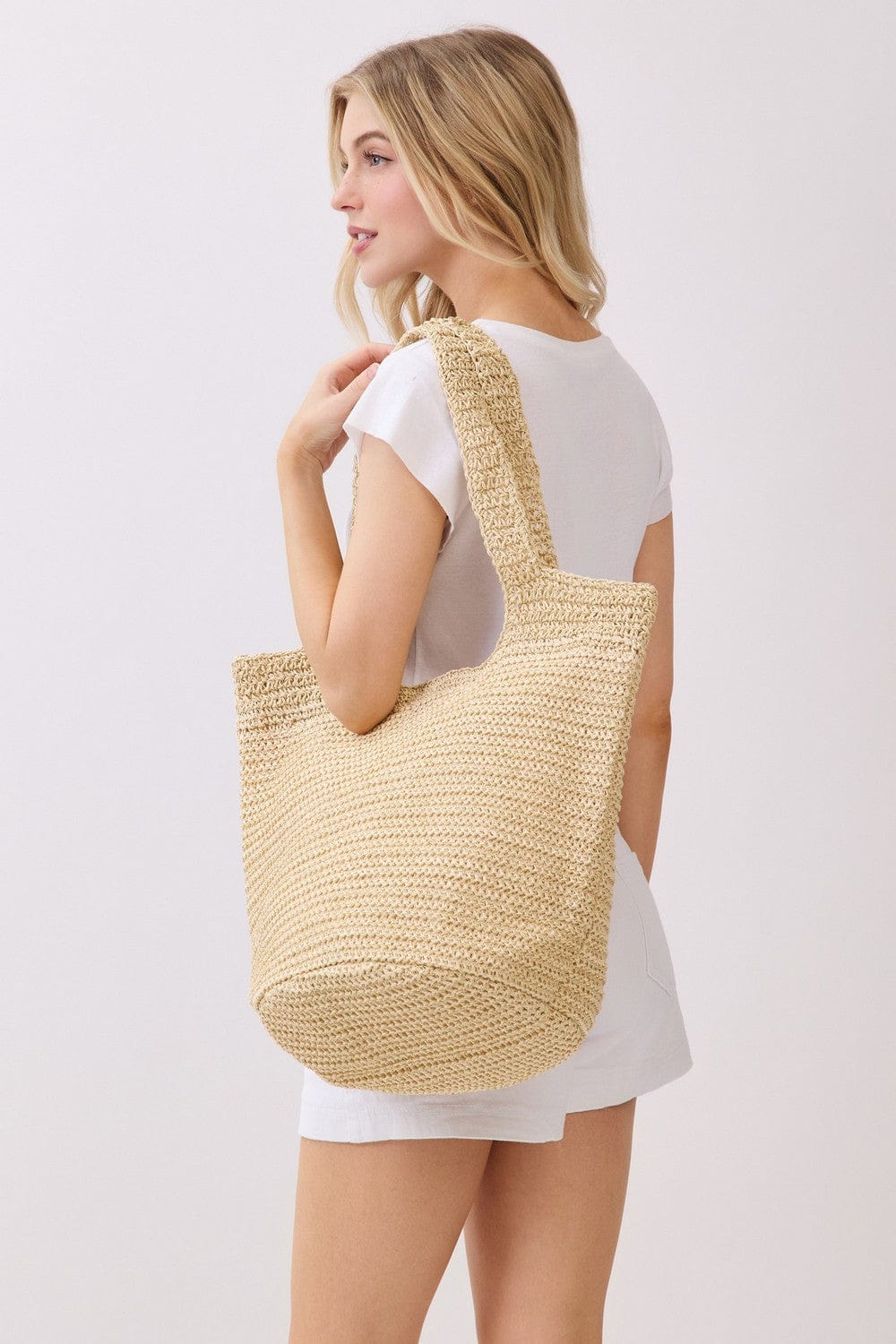 MB0339 Shannon Handmade Straw Tote Bag - MiMi Wholesale