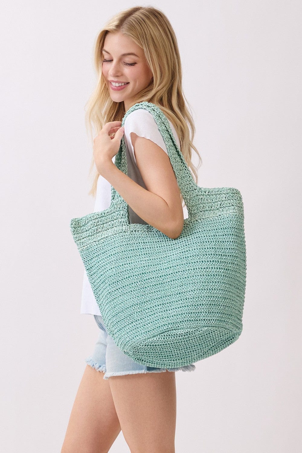 MB0339 Shannon Handmade Straw Tote Bag - MiMi Wholesale