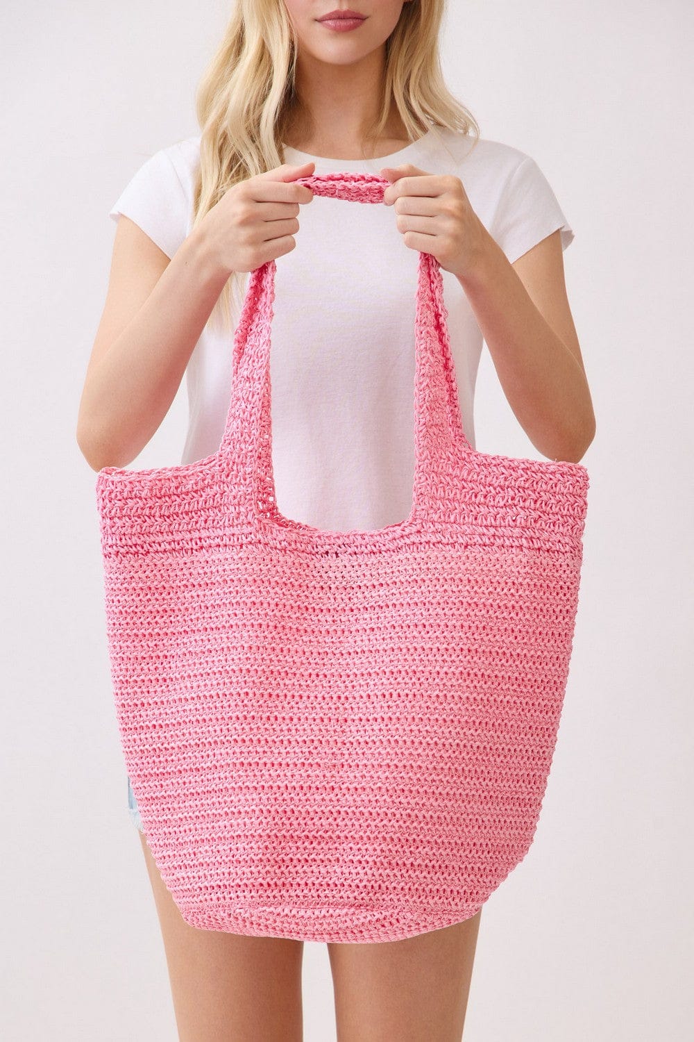 MB0339 Shannon Handmade Straw Tote Bag - MiMi Wholesale