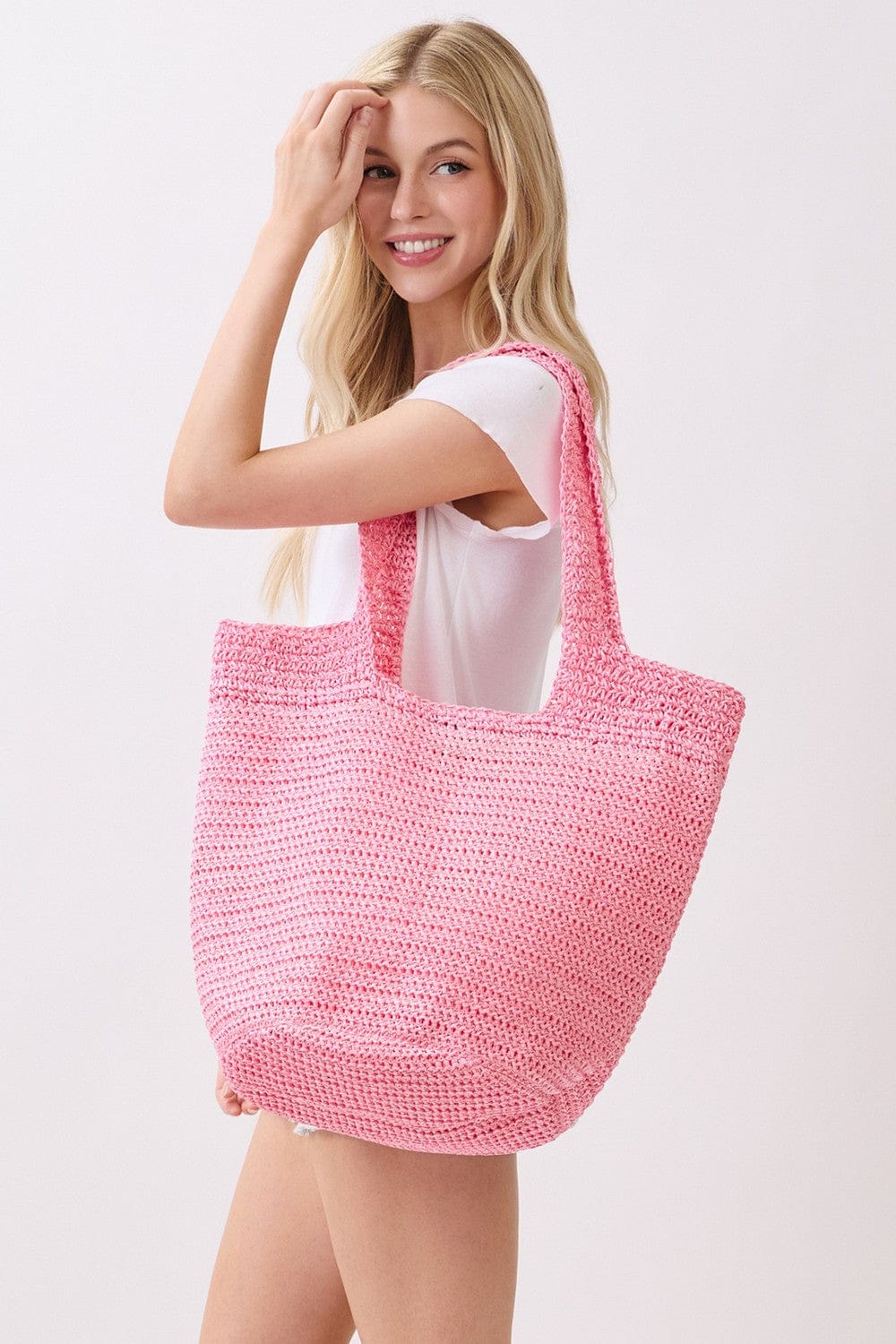 MB0339 Shannon Handmade Straw Tote Bag - MiMi Wholesale