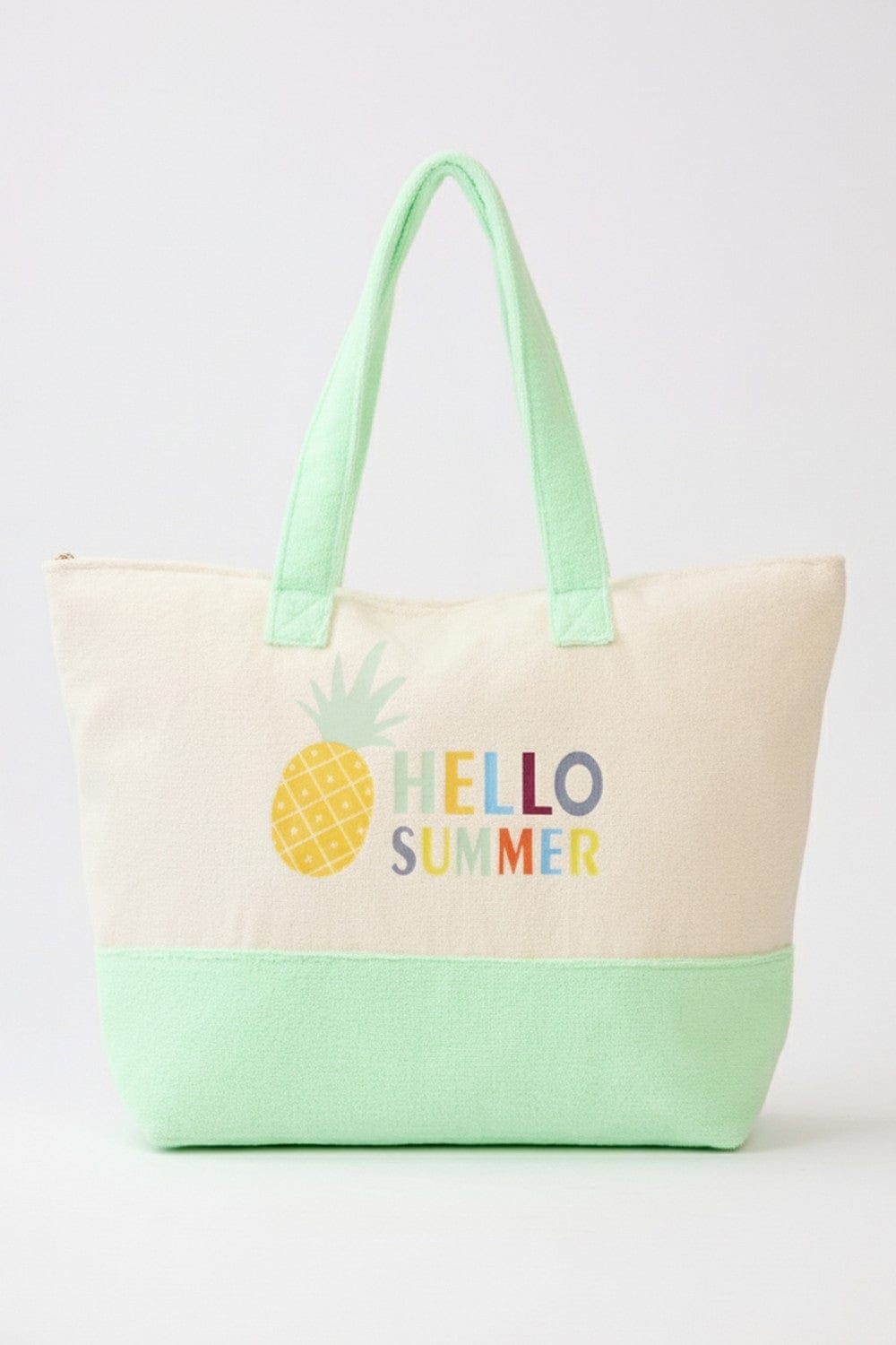 MB0341 Hello Summer Terry Beach Tote Bag - MiMi Wholesale