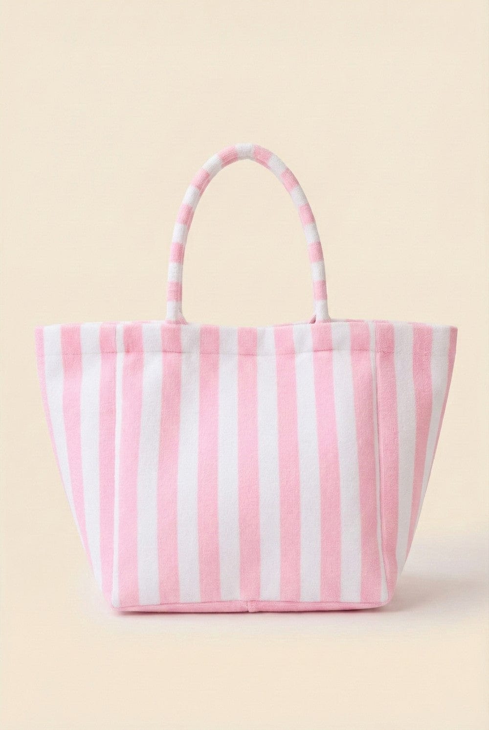 MB0351 Striped Terry Beach Tote Bag - MiMi Wholesale