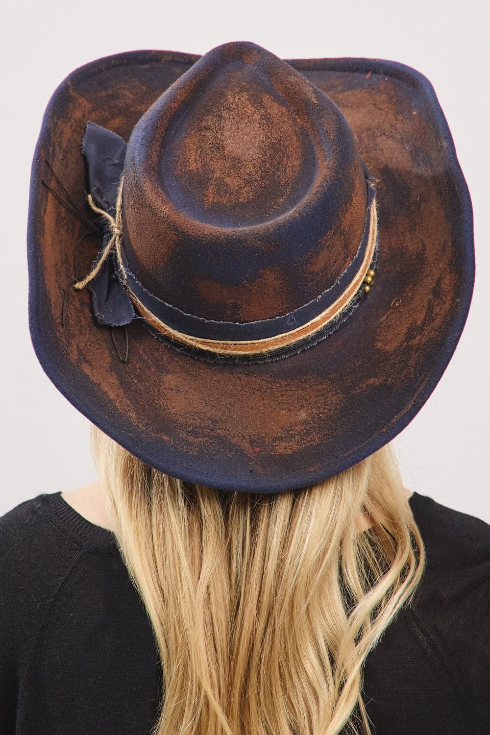 MH0247 Gracie Heritage Worn Shapable Cowboy/Fedora Hat - MiMi Wholesale