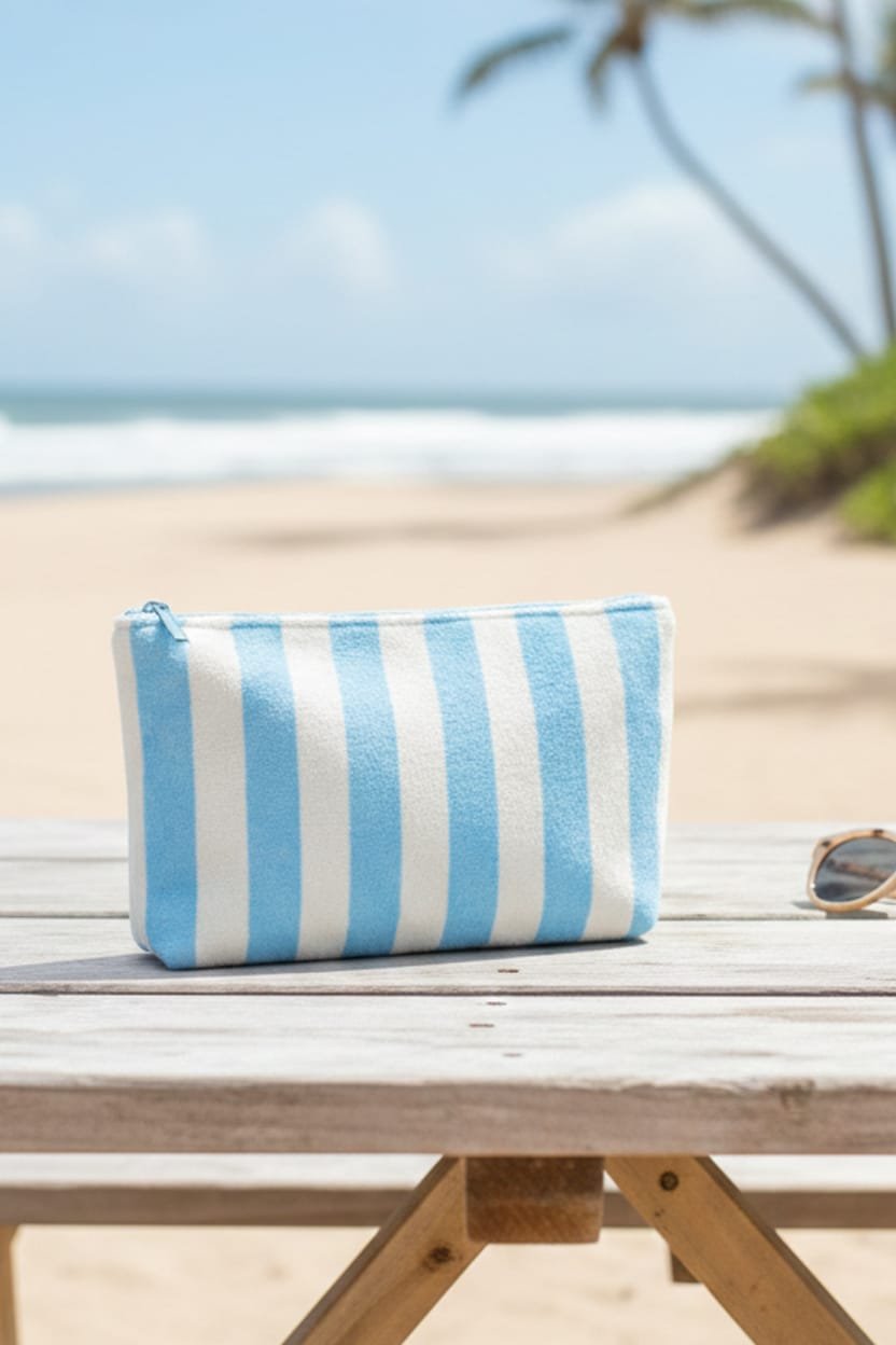 MP0351 Striped Perry Pouch - MiMi Wholesale