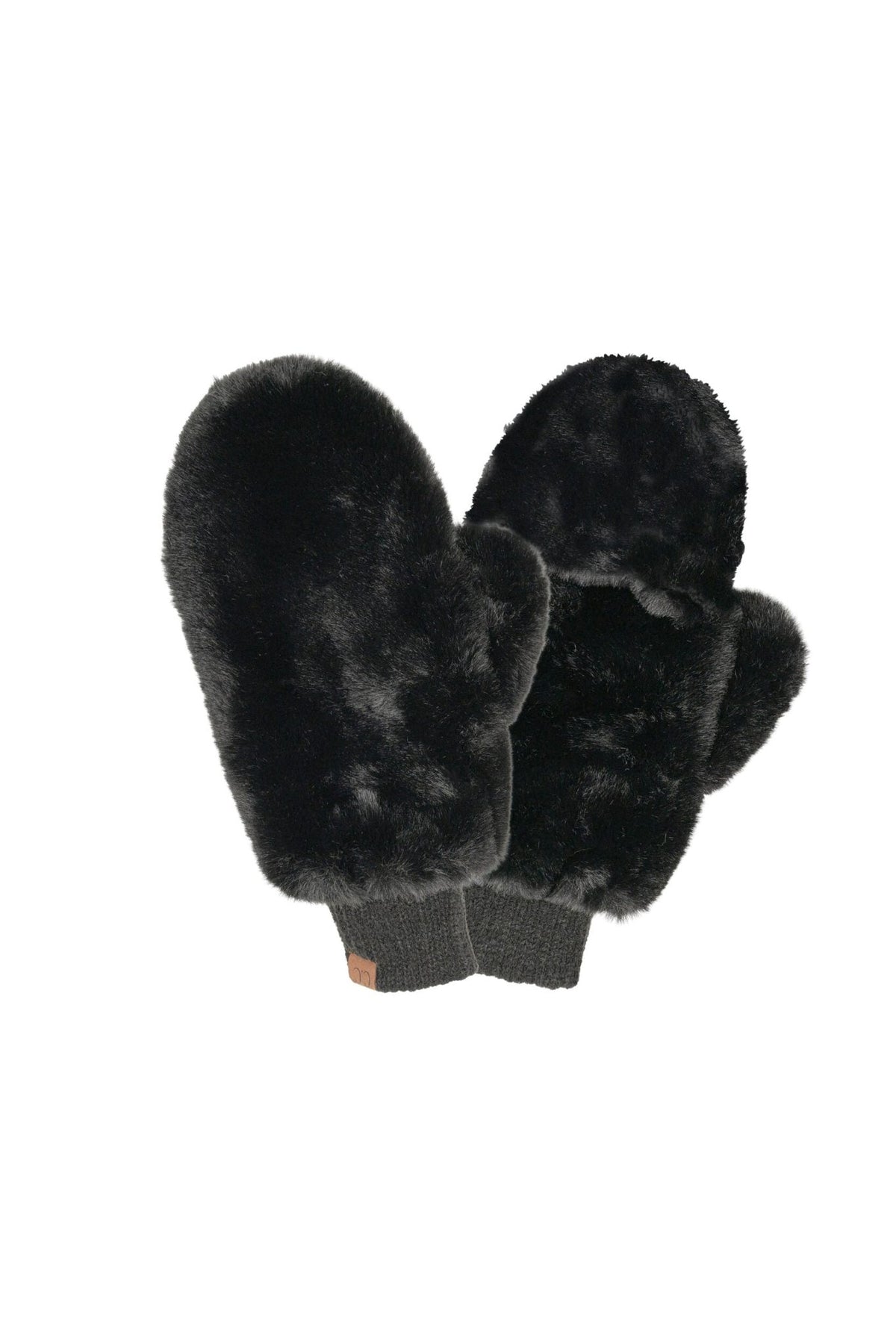 MT-715 Sadie Faux Fur Sherpa Lined Mittens - MiMi Wholesale