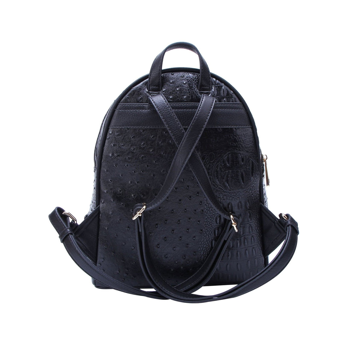 OS1062 Ostrich Crocodile Backpack and Wallet Set - MiMi Wholesale