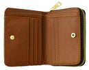 PM025 Two Tone Triangle Pattern Accordion Bi - fold Wallet - MiMi Wholesale