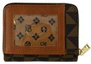 PM025 Two Tone Triangle Pattern Accordion Bi - fold Wallet - MiMi Wholesale