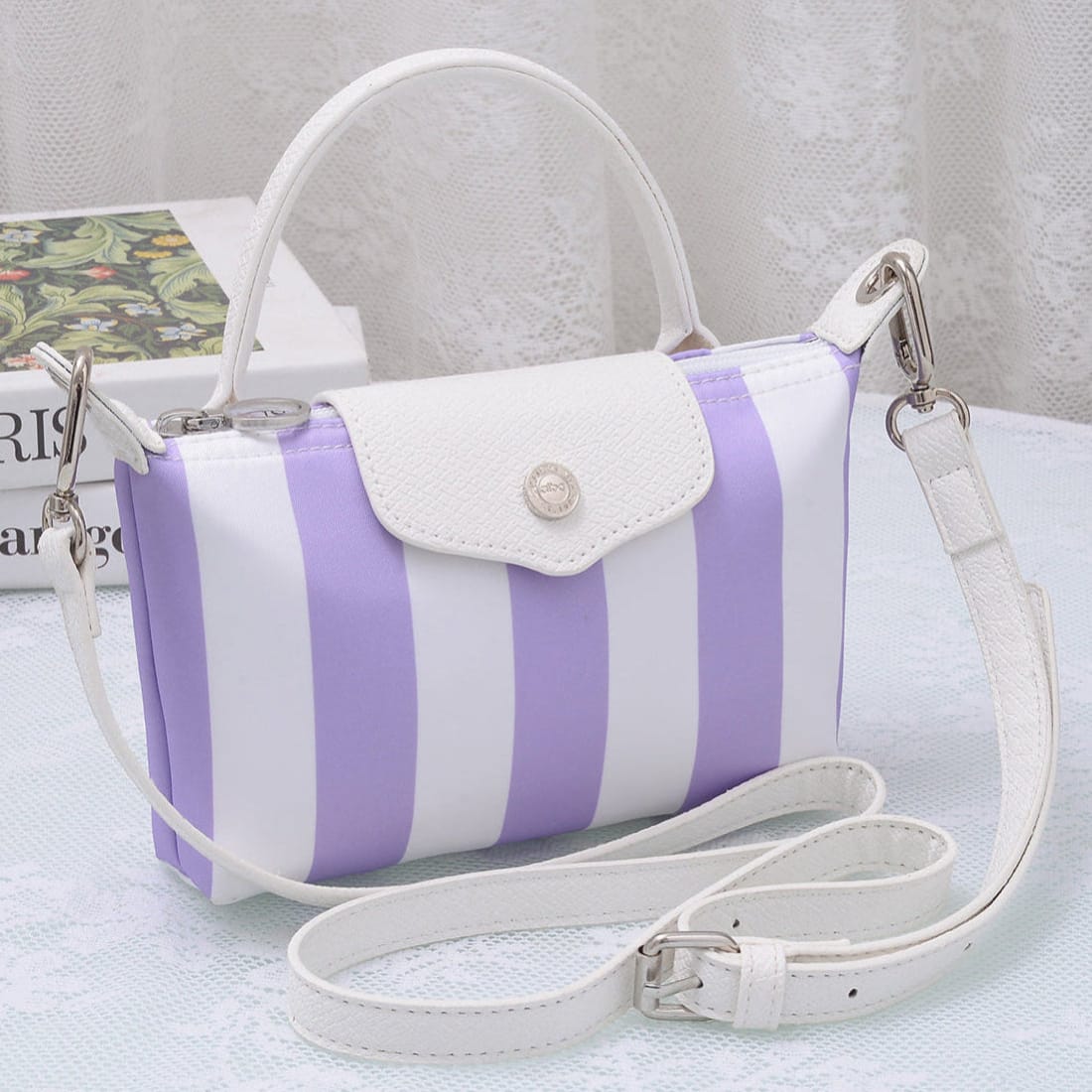PP781S Nova Striped Nylon Mini Crossbody Bag - MiMi Wholesale