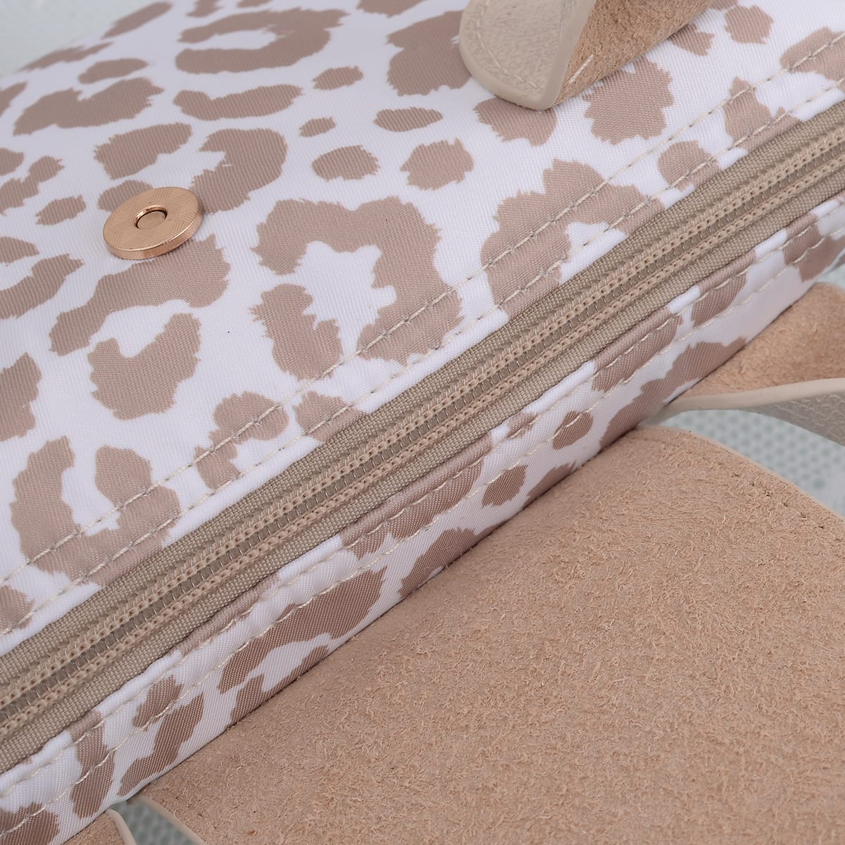 PP782 Amber Fashion Print Nylon Double Handle Crossbody Bag - MiMi Wholesale