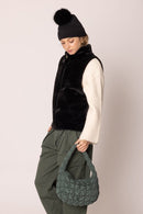 QBS320124 Nelly Small Quilted Puffer Tote Bag - MiMi Wholesale
