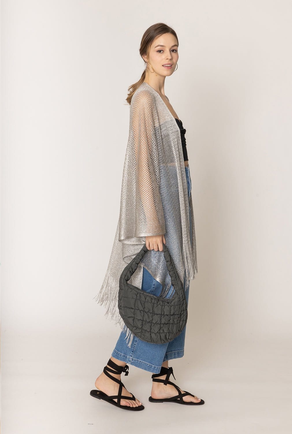QBS320124 Nelly Small Quilted Puffer Tote Bag - MiMi Wholesale