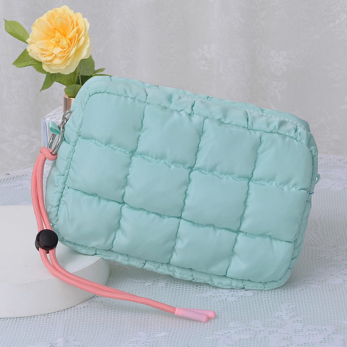 QP008 Nylon Quilted Puffer Clutch/Pouch - MiMi Wholesale